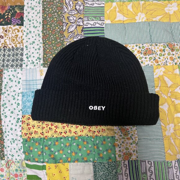 Obey Black Beanie - Picture 1 of 2